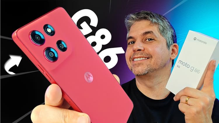 Youtube Video MOTOROLA MOTO G86 / PRIMEIRO CELULAR DA LINHA G COM TELA 1.5K pOLED