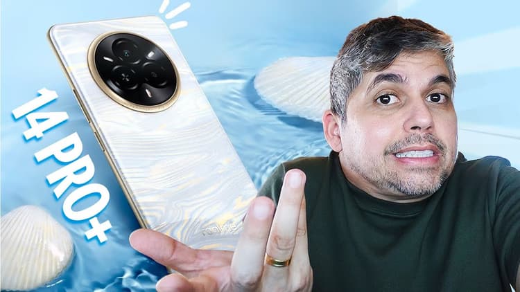 Youtube Video Review HONESTO!! Realme 14 Pro+ 5G: As Câmeras SÃO INCRÍVEIS MAS... (Unboxing)